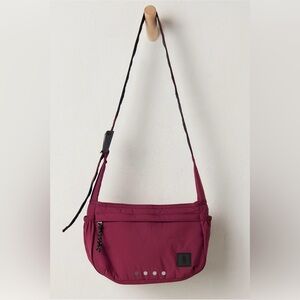 NWT Free People FP Movement Check It Crossbody Deep Mulberry